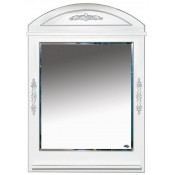 Зеркало Misty Рига 75 белый с серебром