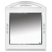Зеркало Misty Рига 85 белый с серебром