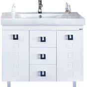 Тумба Misty Эллада 100 с 3 ящиками белая эмаль