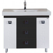 Тумба Misty Эллада 100 с 3 ящиками черная эмаль