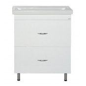 Тумба с раковиной Misty Фостер 60 белая напольная 2 ящ.