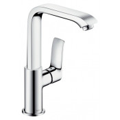 Смеситель Hansgrohe Metris 31187000 для раковины, со сливным клапаном Push-Open