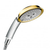 Душевая лейка Hansgrohe Raindance Classic 100 Air 3jet 28548090, хром/золото