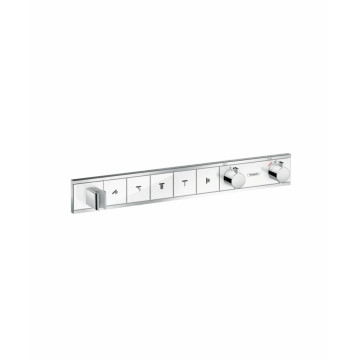 Смеситель для душа Hansgrohe RainSelect 15358400, 5 потребителей, термостатический, белый/хром