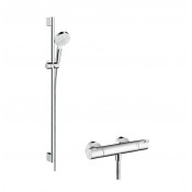 Душевой набор Hansgrohe Crometta 27813400 с термостатом белый / хром