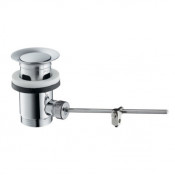 Донный клапан Hansgrohe Push-Open 94139000, с переливом, хром