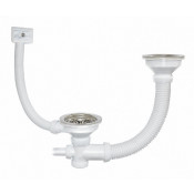 Выпуск Iddis 021UPS0i84 для кухонной мойки 2-х чашевой, хром