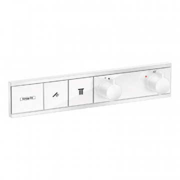 Смеситель для душа Hansgrohe RainSelect 15380700, 2 потребителя, термостатический, матовый белый