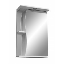 Зеркальный шкаф Stella Polar Волна Верея 50/C SP-00000032, 50 см, подвесной, с подсветкой, белый, правый