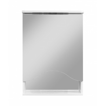 Зеркальный шкаф Stella Polar Волна Лиана 50/C SP-00000036, 50 см, подвесной, белый, правый