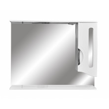 Зеркальный шкаф Stella Polar Сильва 100/C SP-00000207, 100 см, подвесной, с подсветкой, правый, белый