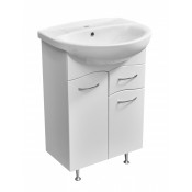 Тумба под раковину Stella Polar Волна 55 SP-00000046, 55 см, напольная, белая