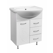 Тумба под раковину Stella Polar Фантазия 65 SP-00000228, 65 см, напольная, белая