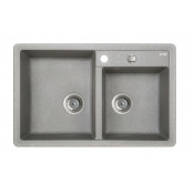 Кухонная мойка Iddis Vane G V22G782i87 78 x 50 x 22.7 см, Granucryl, 2 чаши, серый