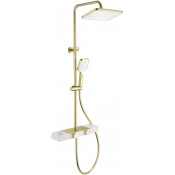 Душевая система Wonzon & Woghand Shelf WW-B3552-BG с термостатом брашированное золото