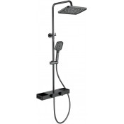 Душевая система Wonzon & Woghand Shelf WW-B3552-BGG с термостатом темный графит