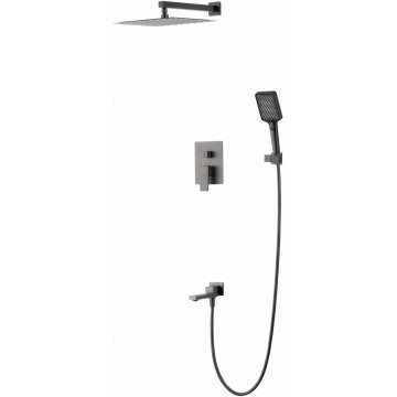 Встраиваемая душевая система Wonzon & Woghand Cube 2.0 WW-88939068-BGM темный графит