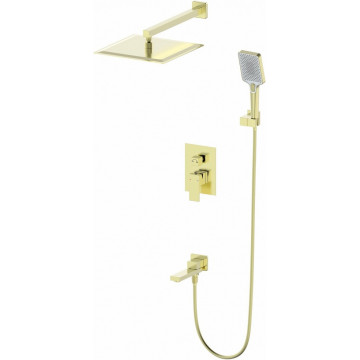 Встраиваемая душевая система Wonzon & Woghand Cube WW-88939016-BG брашированное золото