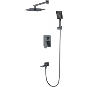 Встраиваемая душевая система Wonzon & Woghand Diamond WW-88939011-BGM темный графит