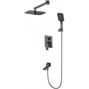 Встраиваемая душевая система Wonzon & Woghand Fit WW-88939009A-BGM темный графит