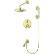 Встраиваемая душевая система Wonzon & Woghand Steam WW-88939008-BG брашированное золото