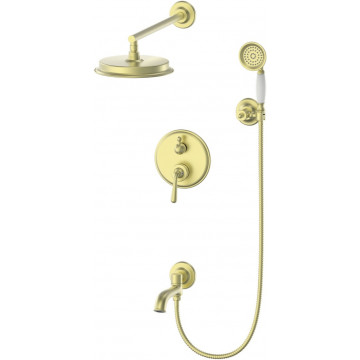 Встраиваемая душевая система Wonzon & Woghand Steam WW-88939008-BG брашированное золото