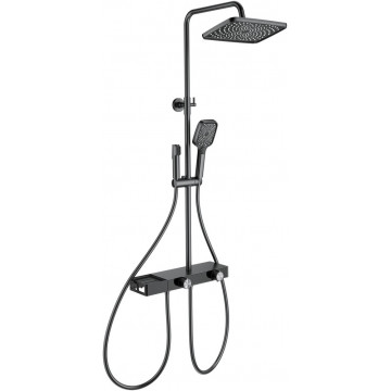 Душевая система Wonzon & Woghand WW-B4161-BGG с термостатом темный графит