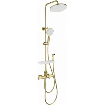 Душевая система Wonzon & Woghand Solid WW-C3011-A1-BG с термостатом брашированное золото