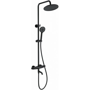 Душевая система Wonzon & Woghand Capsule WW-B3031-A3-MB с термостатом черный матовый