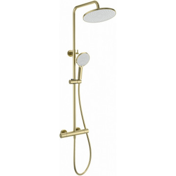 Душевая система Wonzon & Woghand Inn WW-B3013-T1-BG с термостатом брашированное золото