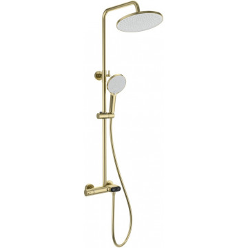 Душевая система Wonzon & Woghand Muse WW-B2091-A-BG с термостатом брашированное золото