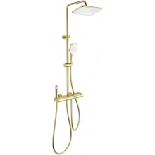 Душевая система Wonzon & Woghand Muse WW-B4129-BG с термостатом брашированное золото