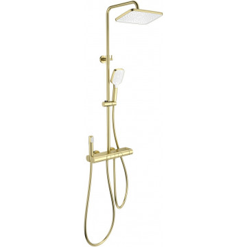Душевая система Wonzon & Woghand Muse WW-B4129-BG с термостатом брашированное золото