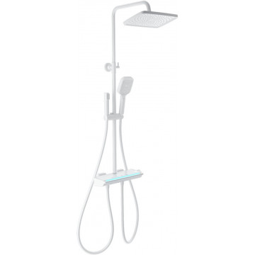 Душевая система Wonzon & Woghand Muse Lumia WW-B4174-MW с термостатом белый матовый
