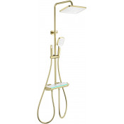 Душевая система Wonzon & Woghand Muse Lumia WW-B4174-BG с термостатом брашированное золото