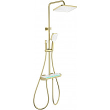 Душевая система Wonzon & Woghand Muse Lumia WW-B4174-BG с термостатом брашированное золото