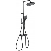 Душевая система Wonzon & Woghand Muse Selesta WW-B4113-MB с термостатом черный матовый