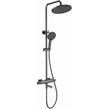Душевая система Wonzon & Woghand Neo WW-B3035-A2-BGG с термостатом темный графит