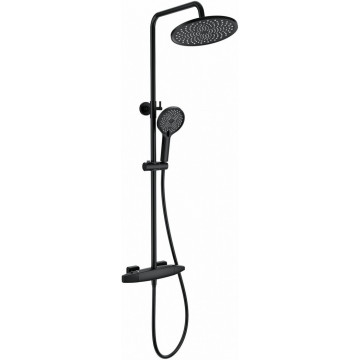 Душевая система Wonzon & Woghand Neo WW-B3035-A1-MB с термостатом черный матовый