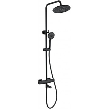 Душевая система Wonzon & Woghand Neo WW-B3035-A3-MB с термостатом черный матовый