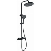 Душевая система Wonzon & Woghand Neo WW-B3045-A-MB с термостатом черный матовый