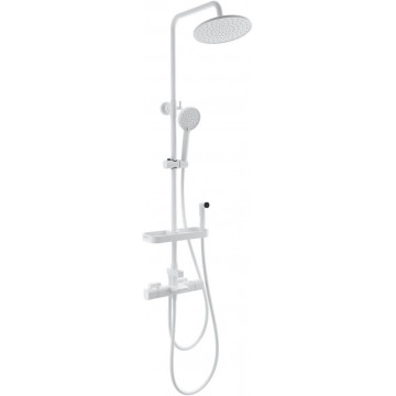 Душевая система Wonzon & Woghand WW-C3017-A1-MW с гигиеническим душем и термостатом, белый матовый