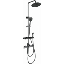 Душевая система Wonzon & Woghand WW-C3017-A1-BGG с гигиеническим душем и термостатом, темный графит