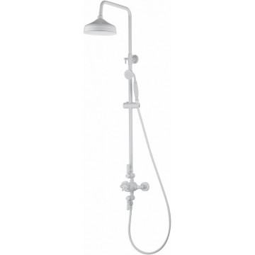 Душевая система Wonzon & Woghand Retro WW-B3041-MW с термостатом белый матовый