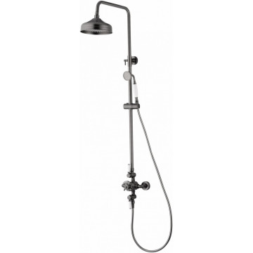 Душевая система Wonzon & Woghand Retro WW-B3041-BGG с термостатом темный графит