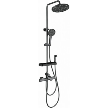 Душевая система Wonzon & Woghand Solid WW-C3011-A1-BGG с термостатом темный графит