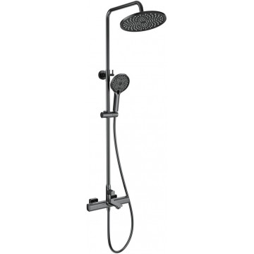 Душевая система Wonzon & Woghand Solid WW-C3011-A-BGG с термостатом темный графит