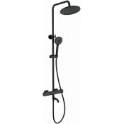 Душевая система Wonzon & Woghand Stay WW-B3051-A1-MB с термостатом черный матовый