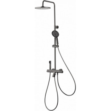 Душевая система Wonzon & Woghand The One WW-B3094-BGG с термостатом темный графит