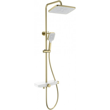 Душевая система Wonzon & Woghand ThermoKlick WW-B3098-A-BG с термостатом брашированное золото